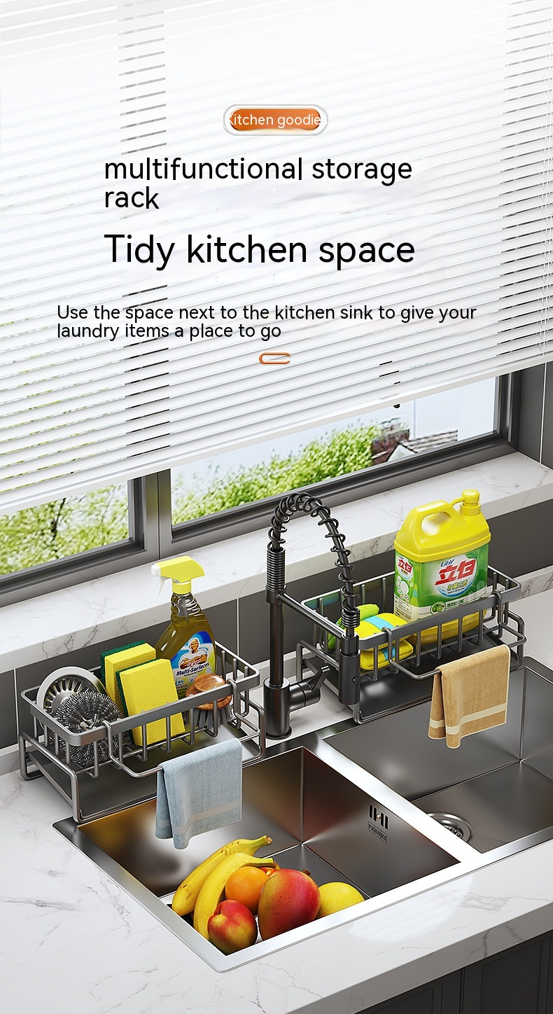 SinkSide Organizer | Multifunctional Kitchen Sink Rack