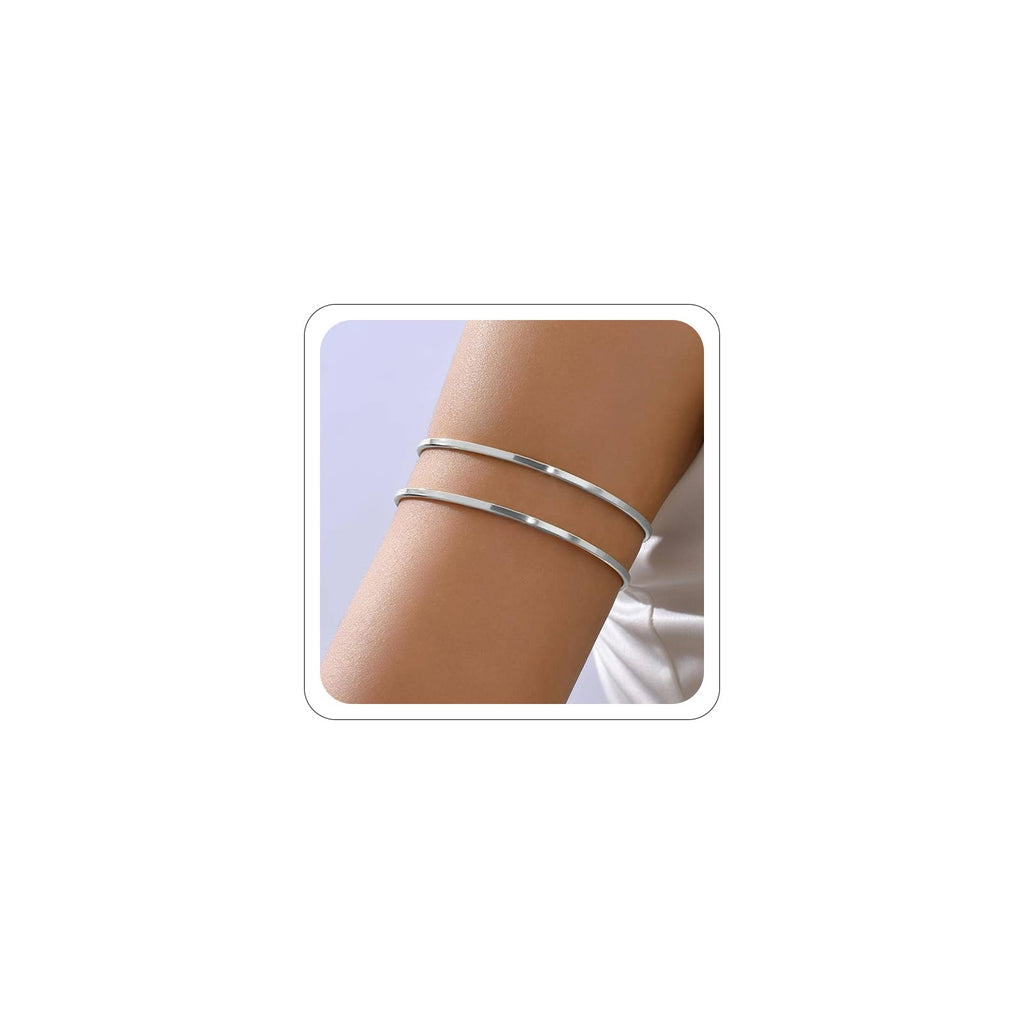 Mia Selects Minimalist Silver Upper Arm Cuff