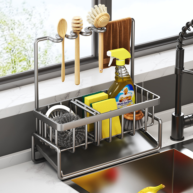 SinkSide Organizer | Multifunctional Kitchen Sink Rack