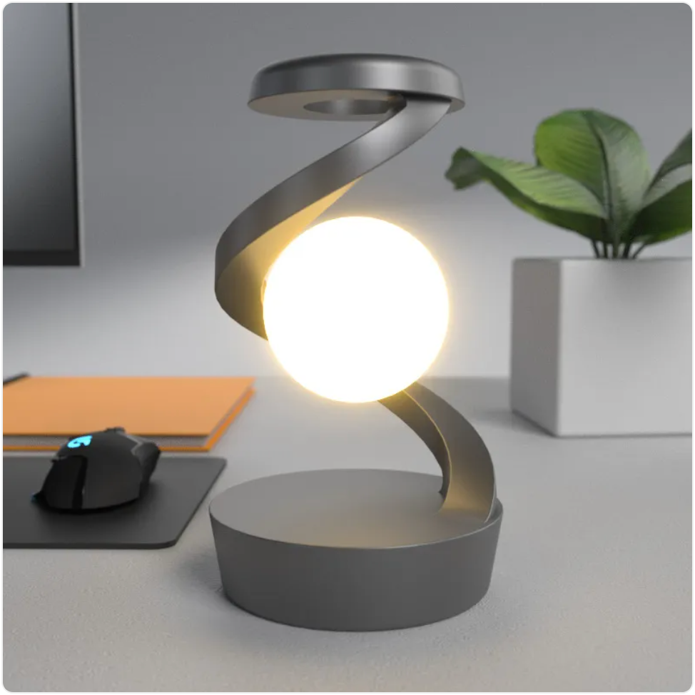 Spiral LED Desk Lamp with Wireless Charging