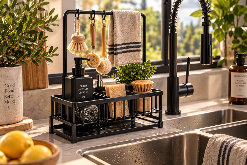 SinkSide Organizer | Multifunctional Kitchen Sink Rack