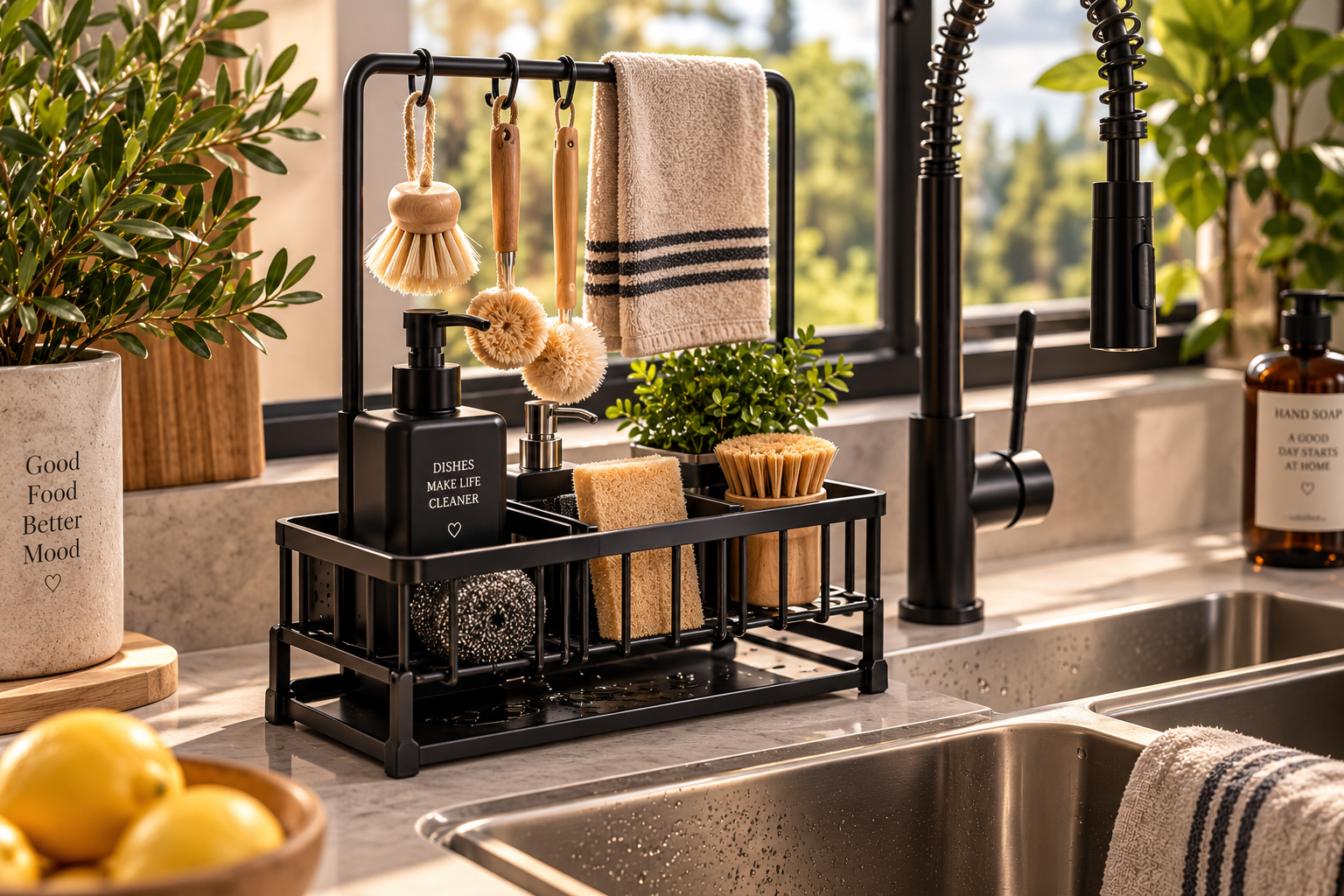 SinkSide Organizer | Multifunctional Kitchen Sink Rack