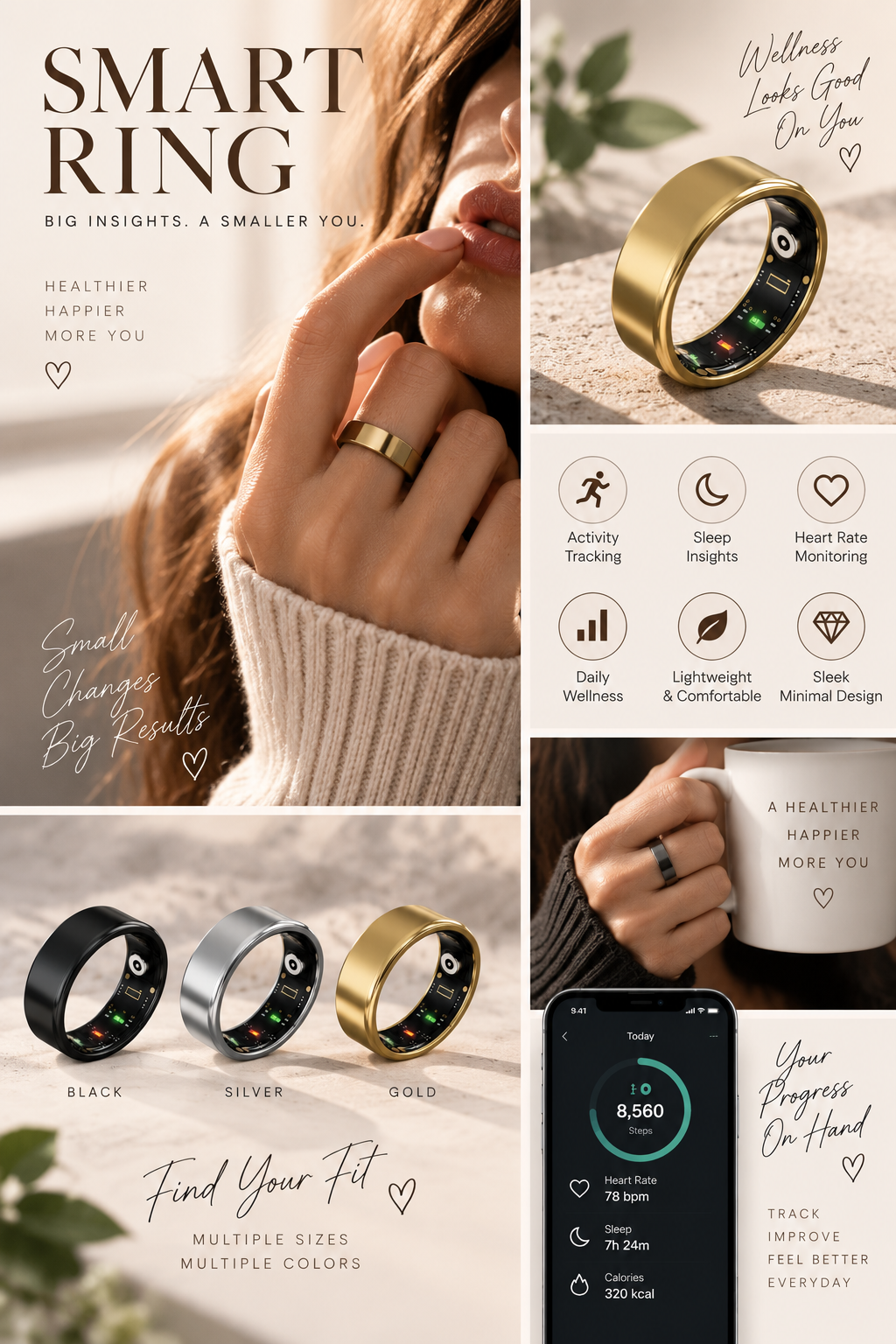 Smart Ring Health & Activity Tracker