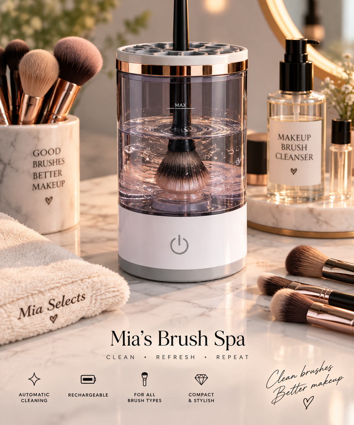 Brush Spa Automatic Makeup Brush Cleaner
