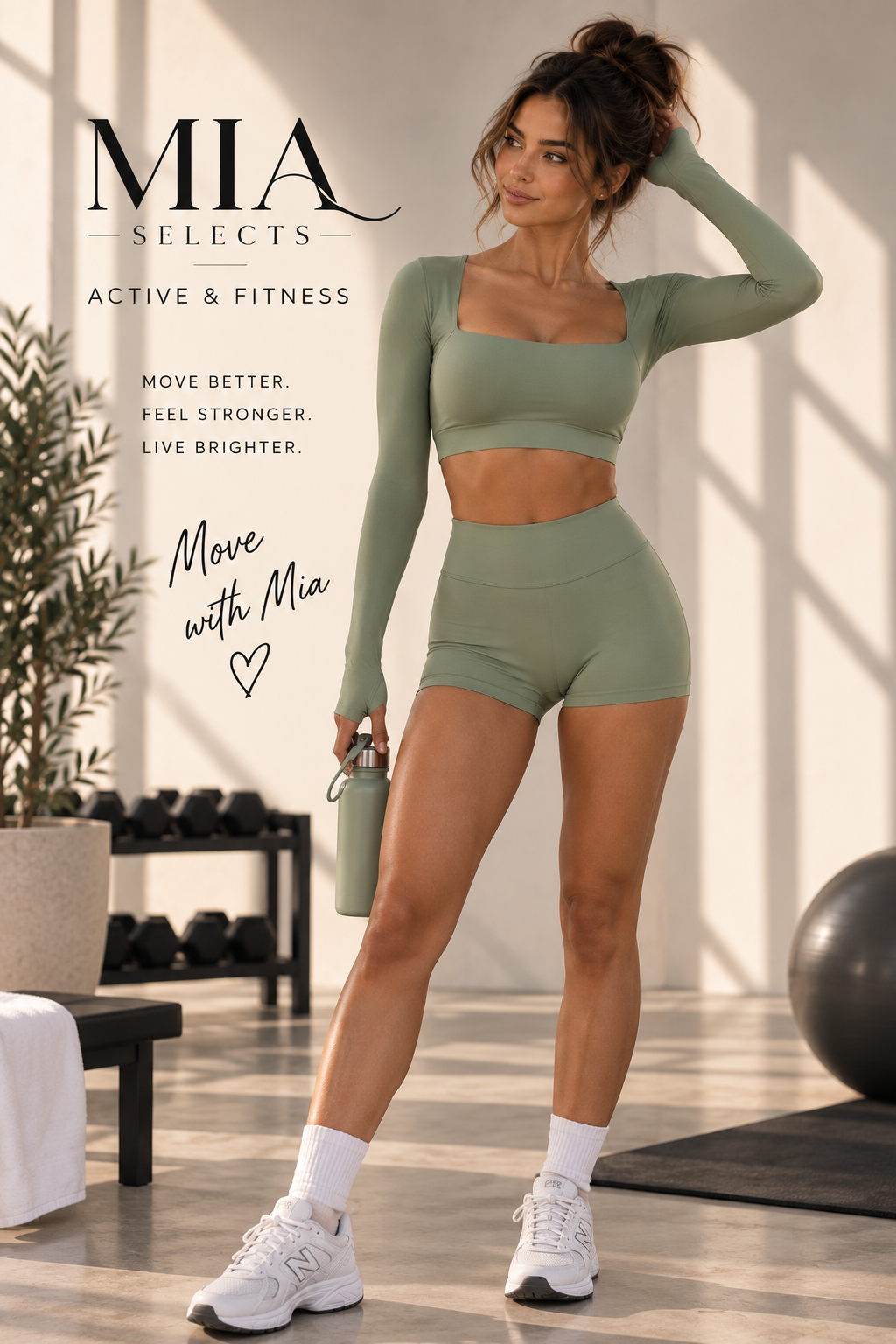 Mia Selects SculptFit™ Long Sleeve Activewear Set