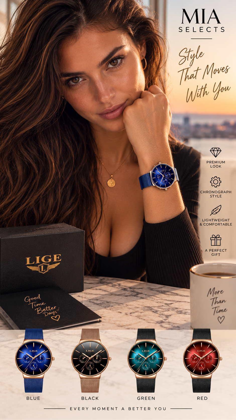 Lige Minimalist Watch – Seven Color Options