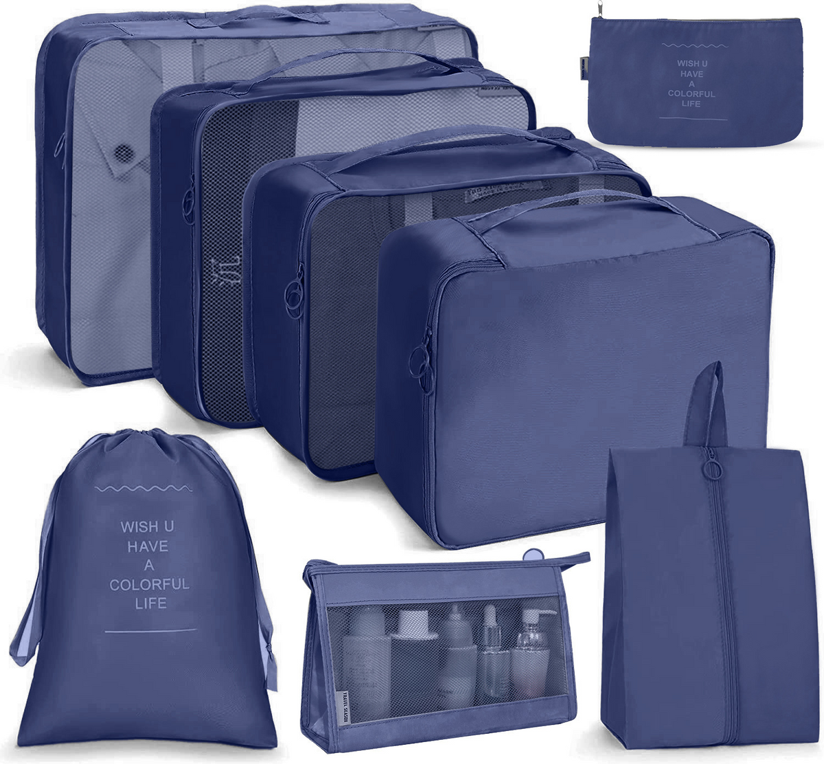 PackSmart 8-Piece Travel Organizer Set