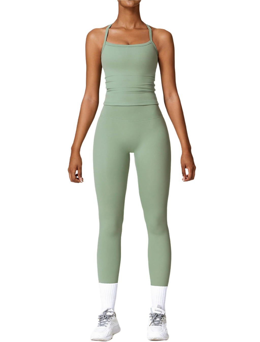 Mia Selects Seamless Active Set Sage Green