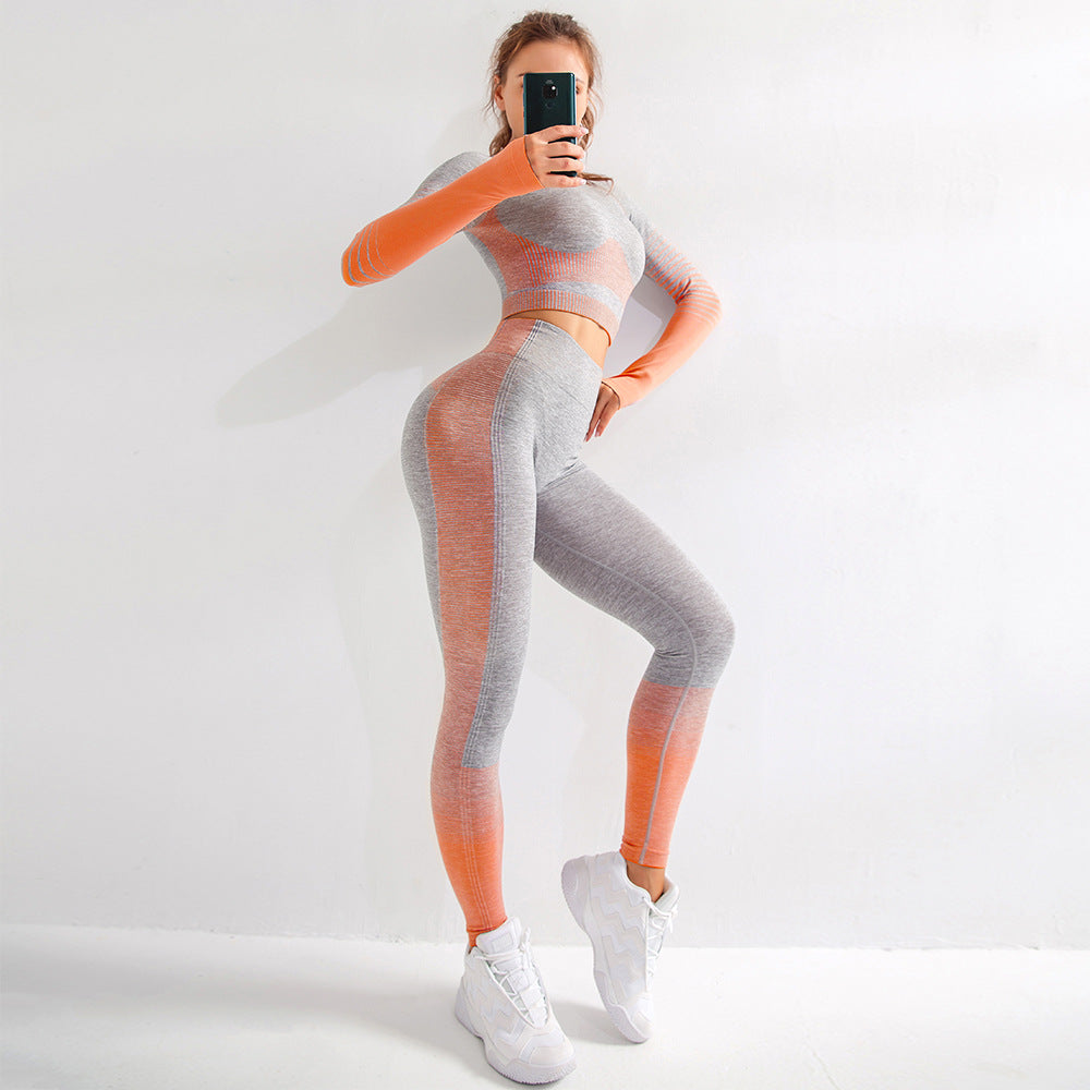 Mia Selects Seamless Stripe Activewear Set