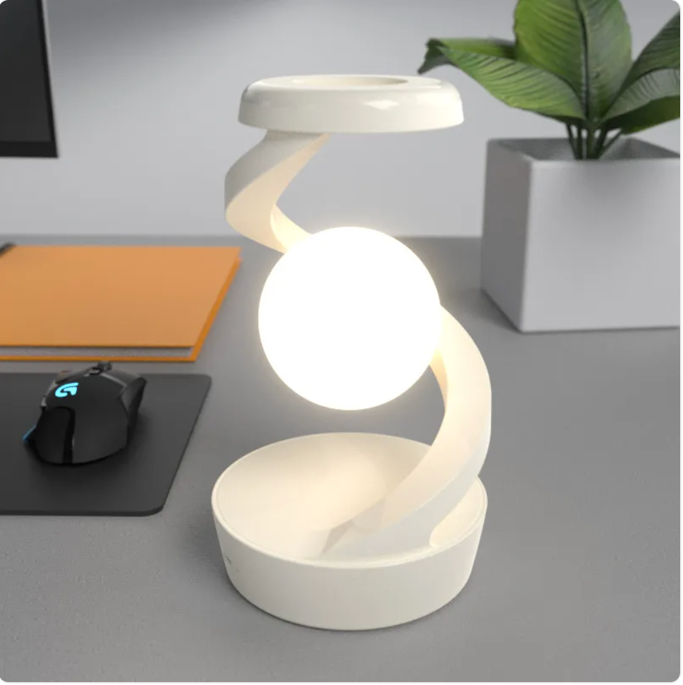Spiral LED Desk Lamp with Wireless Charging