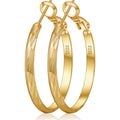 Textured Gold Hoop Earrings – 30mm